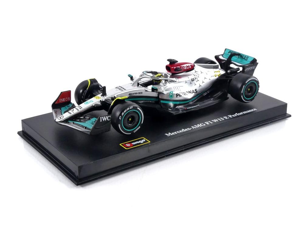 Bburago Formula 1 MB W13 E PERFORMANCE (2022) WITH HELMET HAMILTON 1:43 Scale Die-Cast Collectible Race Car