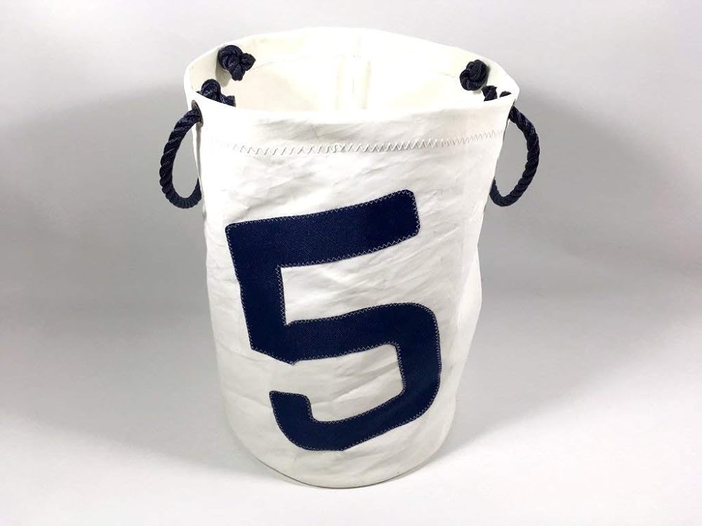 Segeltuch Wäschekorb mit Zahl 5 in dunkelblau: Amazon.de: Handmade
