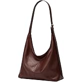Slouchy Tote Bags for Women Retro Vegan Leather Shoulder Crossbody Bag Faux Leather Handbag Purse Satchel Soft Leather Bag