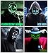 LED Halloween Purge Mask, Scary Cosplay Light up Mask for Festival Parties (Bule)