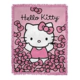 Northwest Hello Kitty Woven Jacquard Throw
