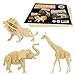 WoodFlair 3D Wooden Puzzle, Set of 3, Africa