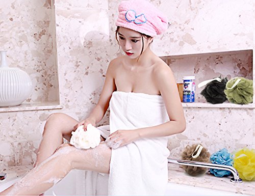 Bath Shower Sponge Pouf Loofahs 6 Packs 50g Each Eco-friendly Exfoliating Mesh Brush Pouf Bath Shower Ball Sponge 6Colors-Exfoliate, Cleanse, Soothe Skin - Thumbnail 3