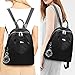 Women Backpack Purse Nylon Anti-theft Fashion Casual Lightweight Travel School Shoulder Bag (Luxury Black)