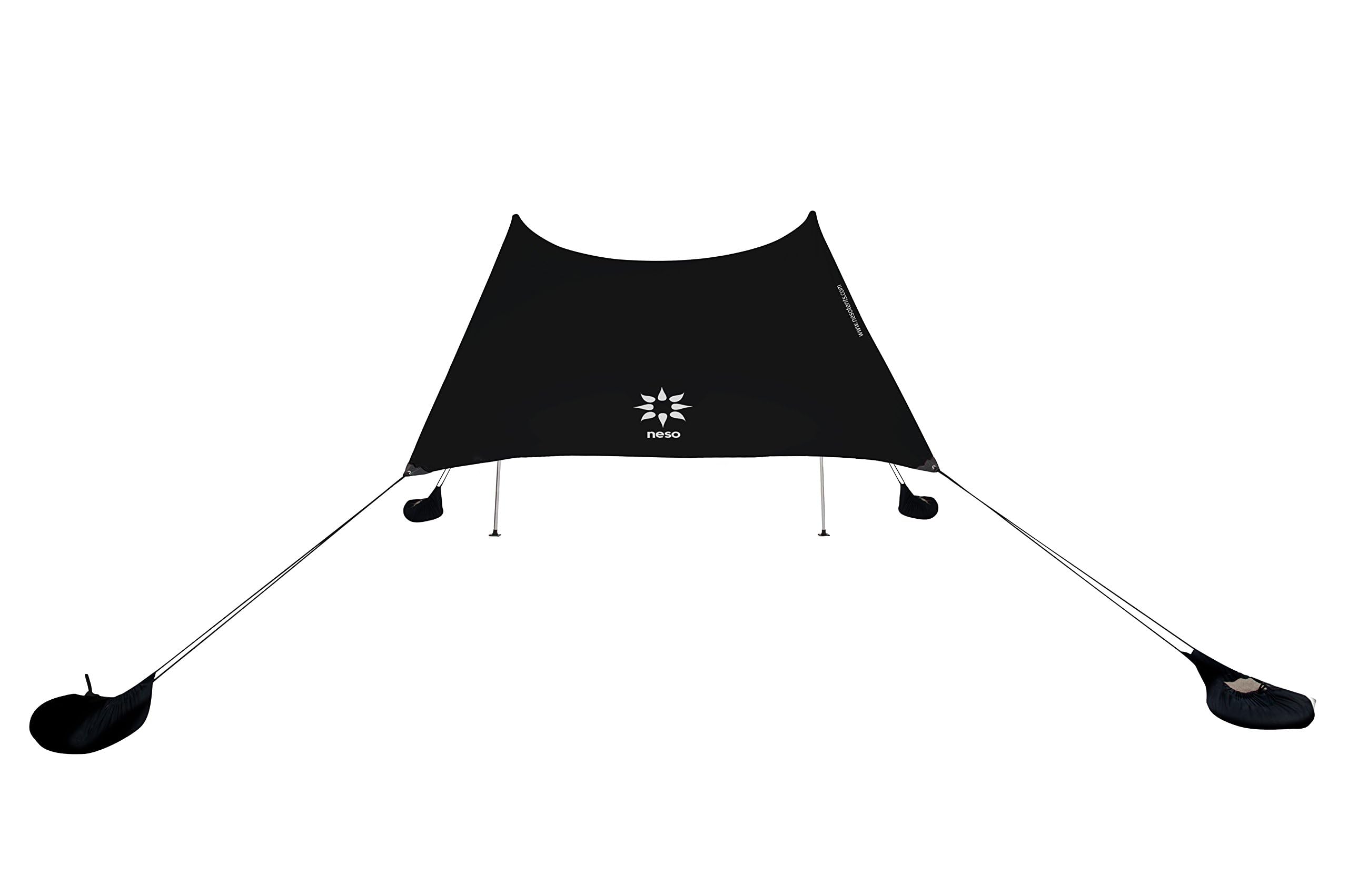 Neso Tents Grande Beach Tent, 2.1 m(7ft) Tall, 2.7m(9ft) x 2.7m(9ft), Reinforced Corners and Cooler Pocket (Black)
