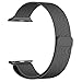 Apple Watch Band, JETech 38mm Milanese Loop Stainless Steel Bracelet Strap Band for Apple Watch 38mm All Models No Buckle Needed (Black)