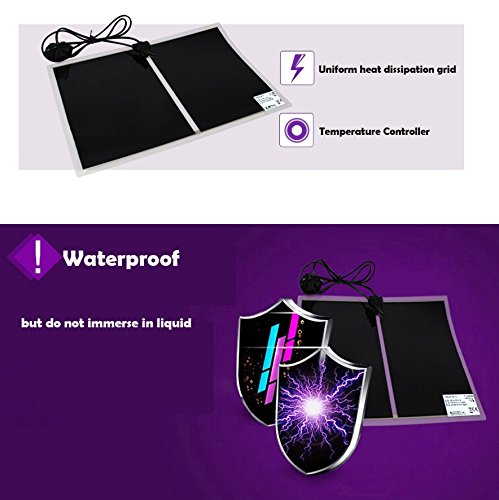 image for Reptile Heating Mat,Fashionclubs Under Tank Reptile Warmer Mat Heat Pa