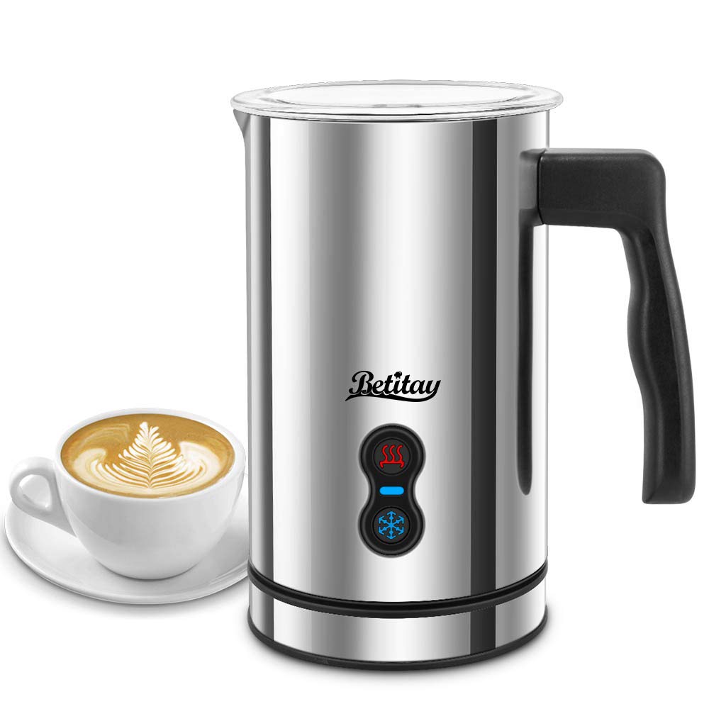 Milk Frother, Betitay Electric Hot Milk Heater for Cappuccino