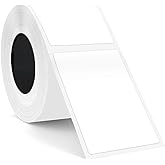 SUPVAN T50M Series Label Maker Tape, 1.96'' × 3.14'' (50mm × 80mm) 100 Labels/Roll Genuine Laminated Thermal Label Tape Refill, Waterproof Oilproof Highly Adhesive Auto Detect Labels, Black on White