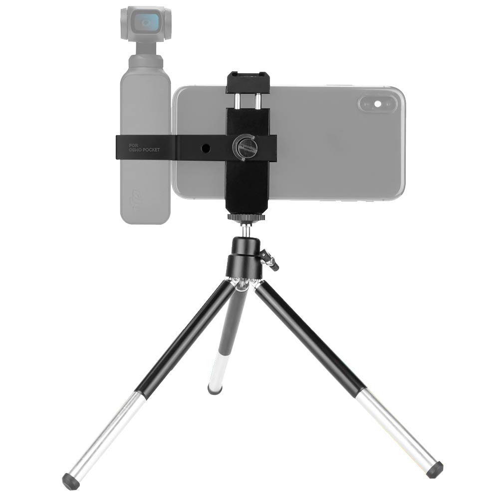 Tineer Multifunction Tripod Mount Stand Bracket Extended Phone Holder Set for DJI Osmo Pocket Handheld Gimbal Camera Accessories