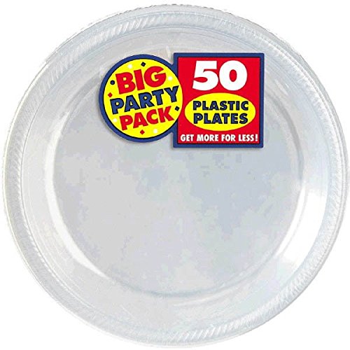 Big Party Pack Clear Plastic Plates | 7" | Pack of 50 | Party Supply