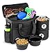 Top Dog Pet Gear Black Dog Travel Bag for Supplies - Includes Travel Bag, Travel Dog Bowls, Food Storage - Airline Approved Dog Bags for Traveling - Dog Travel Accessories for Camping, Beach