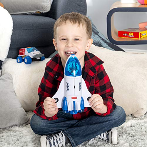 Astro Venture Space Shuttle Toy with 2 Astronauts, Mechanical Arm and