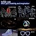 Ourbest 5in1 Neon Strip Light Kit, EL Wire Neon Lights Kit for Cosplay Dress, Handcraft Cosplay Party Decoration 3Mode Stay/Slow/Fast Flash (15Ft 5Pack 3Ft Blue)