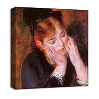 Canvas Wall Art Vase of Flowers by Pierre-Auguste Renoir Canvas Prints Home Artwork Decoration for Living Room,Bedroom - 12x12 inches