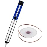 OMorc Desoldering Wick, Solder Braid (2.5mm Width, 1.5m Length) & Solder Sucker - Desoldering Vacuum Pump Solder Removal Tool
