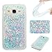 DAMONDY Galaxy J3 Case,Galaxy Sky, Express Prime Case,3D Cute Bling Liquid Glitter Floating Quicksand Diamond Water Flowing Ultra Clear Soft TPU Case for Samsung Galaxy J3/J3 V ONLY -Sliver Star