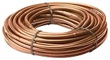 Rain Bird ET256-50S Drip Irrigation Pressure Compensating 1/4" Tubing, 6" Emitter Spacing, 50' Roll, Brown