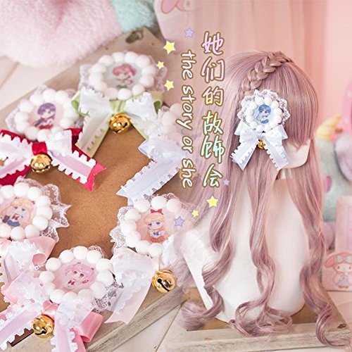 Sailor Moon Handmade Bowknot Hairpin Lace bells COSPLAY Gloves CUTE