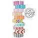 Piokio 10 Rolls 33FT Chevron Washi Tape Collection DIY Sticker Masking Paper For Art Planners, Decorating, Scrapbooking