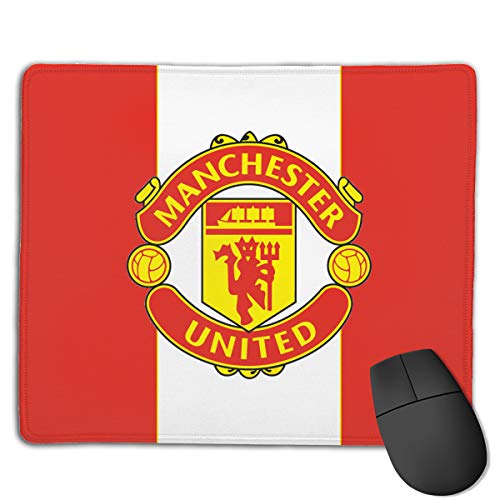 JKQNM Manchester United Mouse Pad - Waterproof Rectangle Rubber Mouse Mat