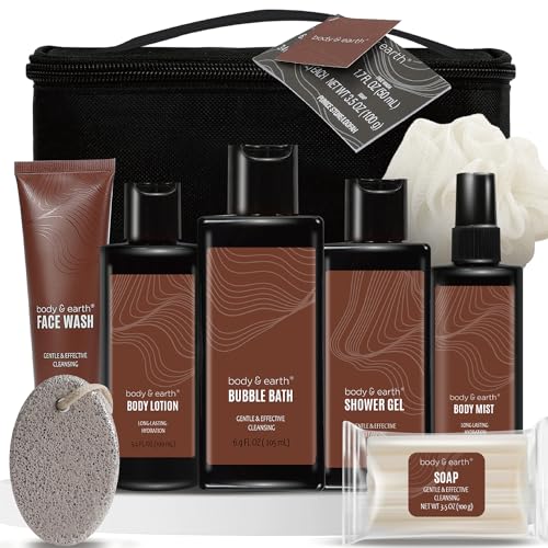 Geschenke für Männer, BODY & EARTH Gift Baskets für Männer Reinigen Geschenkeset für Männer, 8-teiliges Sandelholz Duft Herren Geschenkset, Geburtstag