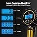 Tire Pressure Gauge - (0-100 PSI) Heavy Duty, Certified ANSI Accurate with large 2 Inch Easy to Read Glow Dial, Low - High Air Pressure Gauge. Tire Gauge for Car and Trucks Tires by Vondior (200PSI)