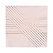 Harlow & Grey Amethyst Party Napkin Set, 20 Ct, 6.5” Disposable Paper Cocktail, Bar, Dessert Napkins for Birthday, Wedding, Shower, Anniversary, Engagement, Holiday, Pale Pink w/Rose Gold Stripe