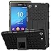 Sony Xperia M5 Case,Mama Mouth Shockproof Heavy Duty Combo Hybrid Rugged Dual Layer Grip Cover with Kickstand For Sony Xperia M5 E5653 E5603 E5633 E5643 E5606(With 4 in 1 Free Gift Packaged),Black