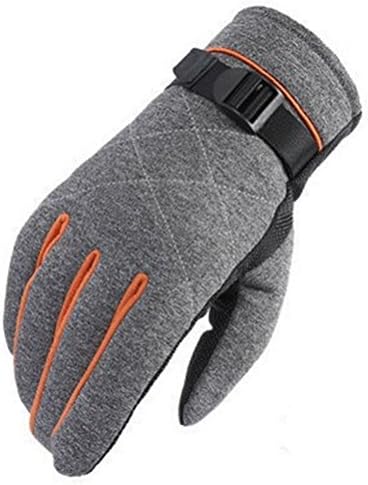 Men Women Gloves - Winter Thick Warm Anti-Slip Windproof Gloves for Bicycling Climbing,Gray