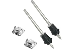 Bass drum stand legs for drums-Classic Bass Drum Spurs, Anti-Slip Metal Legs with Base for 7.2" Kick Drum, Compatible with Pe