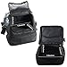 Nex Lunch Bag Double Cooler Carry Bag Insulated Tote Large Capacity with Adjustable Shoulder Strap and Zip Closure Travel Lunch Tote(Black)