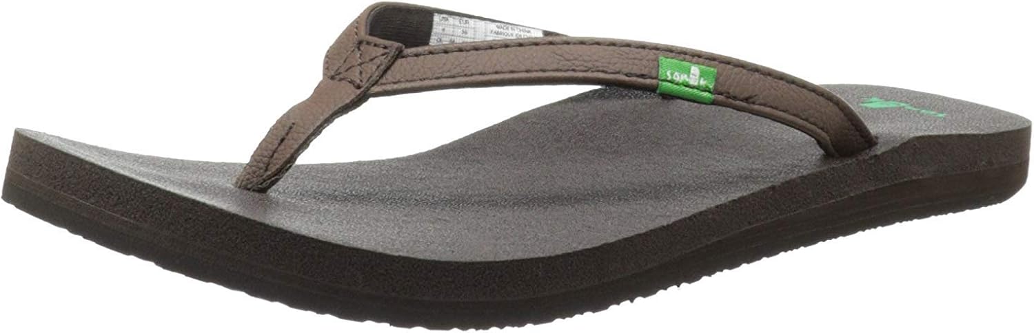 brown sanuk flip flops