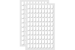 JUICENO 180 Pcs Sticky Tack Poster Stickers, Double Sided Sticky Round Clear Stickers, No Trace Poster Adhesive Putty Removable Waterproof Adhesive Dots for Festival Decoration Sticky Dot (0.31" X 0.51")