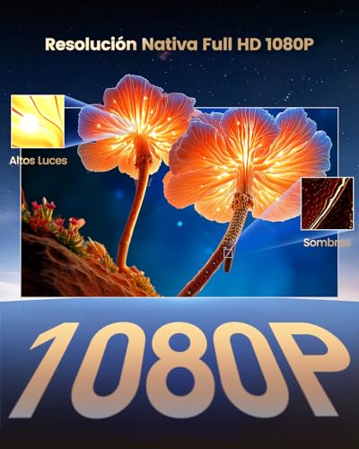 Mini Portable Projector 4K 【Netflix Ready/Dolby】 WiMiUS Projector 1080P FHD with Auto Keystone/E-Focus, Integrated WiFi & Bluetooth Apps, Portable Projector 4K Home Cinema for Mobile/PC/HDMI ARC