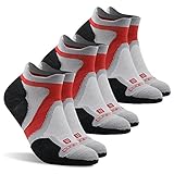 Athletic Running Socks, ZEALWOOD Unisex Merino Wool No Show Antibacterial Running Socks,1/3 Pairs