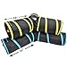 Purrfect Feline Longer Tunnel of Fun, Collapsible 3-Way Cat Tunnel Toy with Crinkle (Large, Blue)