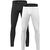 Roadbox 2 Pack Boys Compression Pants Leggings Base Layer Underwear Youth Quick Dry Spandex Tights Running Football