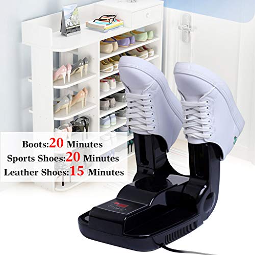 ewinever Electric Shoe Dryer Warmer,Portable Foldable Scalable Sterilizable Heater with Intelligent Timer for Shoes Boots Gloves Helmet Socks