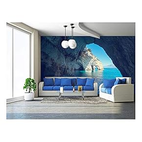 Beautiful Sea Landscapes on Zakynthos Island in Greece - Removable Wall Mural | Self-Adhesive Large Wallpaper - 66x96 inches