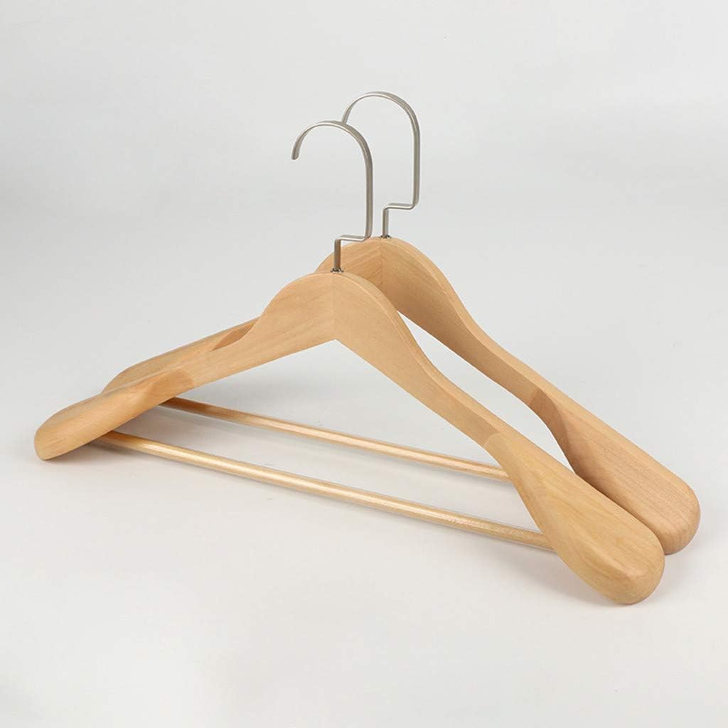 Yu2d HighGrade Wide Shoulder Wooden Coat Hangers Solid
