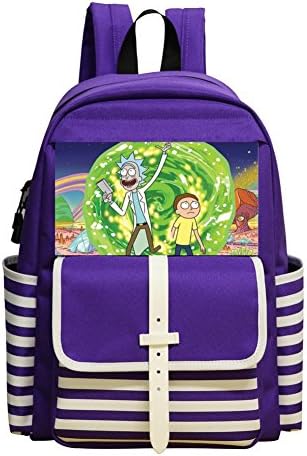 Pickle_Rick Children Backpack Student School Bag Teens Shoulder Handbag