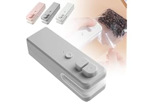 REWDUT Mini Bag Sealer, 2024 New 2 in 1 Bag Sealer and Cutter Magnetic USB Rechargeable Mini Sealing Machine Heat Seal Tool, Portable Vacuum Food Sealer Bag Sealing Machine for Plastic Bags Snack Bags