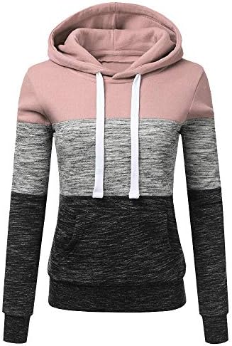 Oksale Fashion Womens Casual Hoodies Sweatshirt Patchwork Ladies Hooded Blouse Pullover