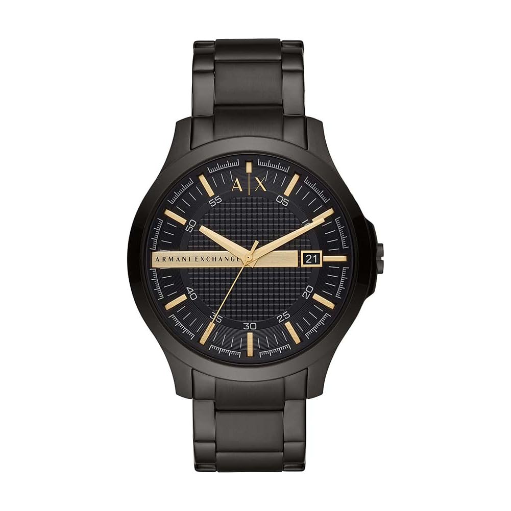 Armani Exchange Watch For Men, Quartz Movement and 46mm Case Size with Stainless steel, Leather or Silicone strap