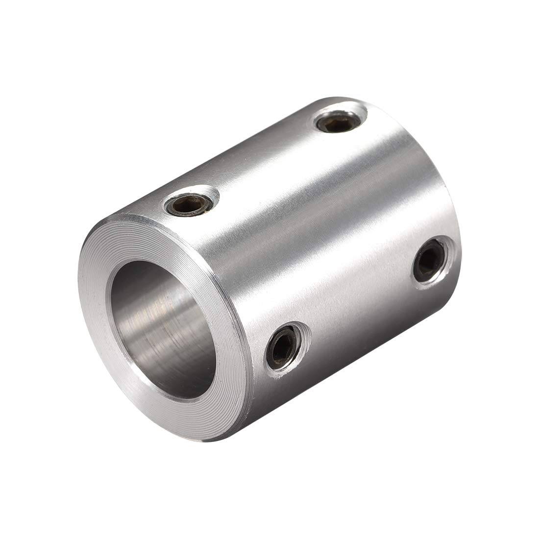 sourcing map 8mm to 12mm Bore Rigid Coupling Set Screw L25XD20 Aluminum Alloy,Shaft Coupler Connector for 3D Printers, Motor Accessories,2pcs