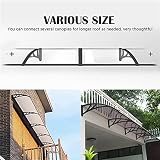 Yaheetech Outdoor Window Awning Porch Canopy 240 x 80 x 23 cm Black view 7