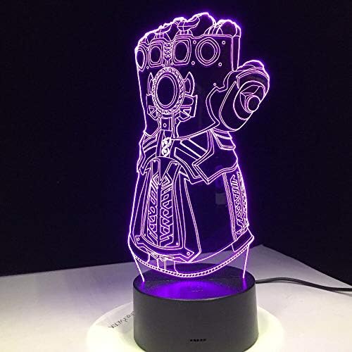 Thanos Infinity Gauntlet Avengers Infinity War Gloves 3D Night Lights LED Changing 3D Novelty Light Creative Desk lamp