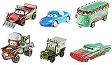 Disney Pixar Cars Diecast Holiday Collection (6 Pack) Lightning McQueen, Mater, Sarge, Fillmore, Ramone, & Sally