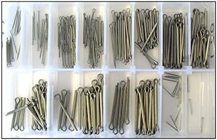 Assorted Metric A2 Stainless Steel Split Pins/Cotter Pins - Refill Pack